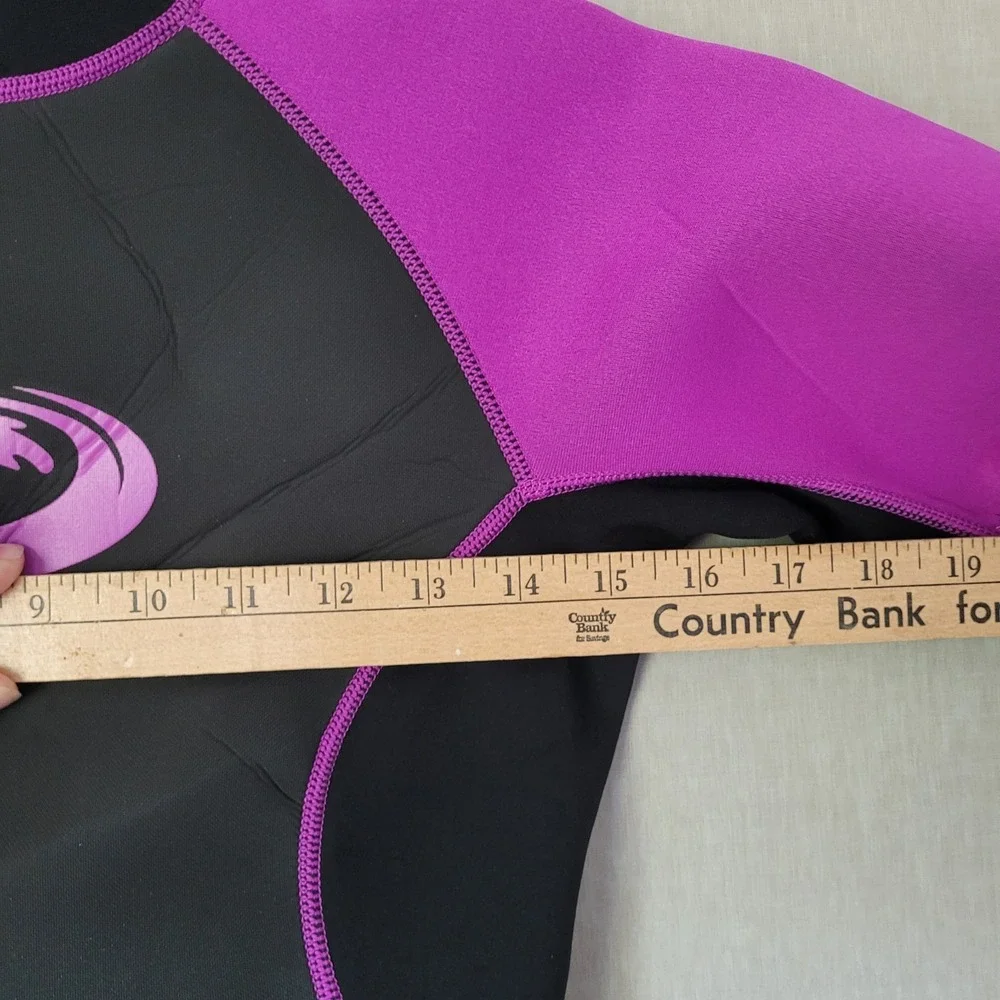 O'Rageous Youth Girls Large Wetsuit Shorty Spring Suit‎ - Black/Purple - Size L
